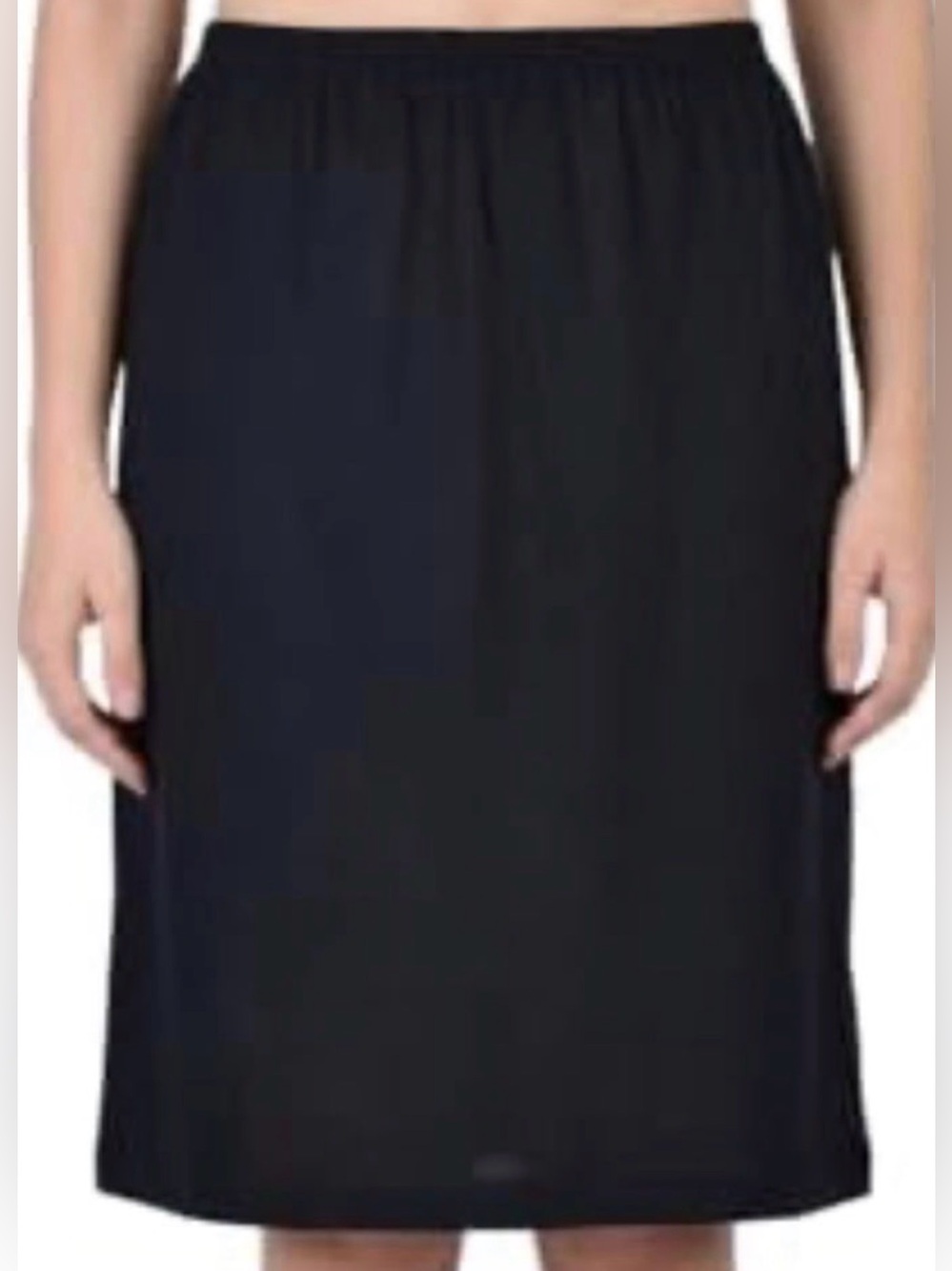 Ashley Blue Stretchy Pencil Skirt Women’s Size 2XL Solid Black Knee Length